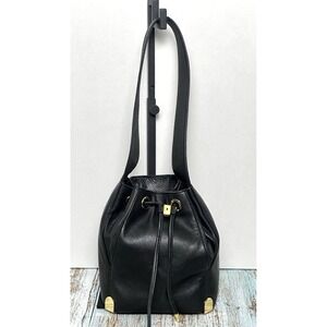 Vince Camuto Bucket Handbag‎ Black Leather Bucket Bag